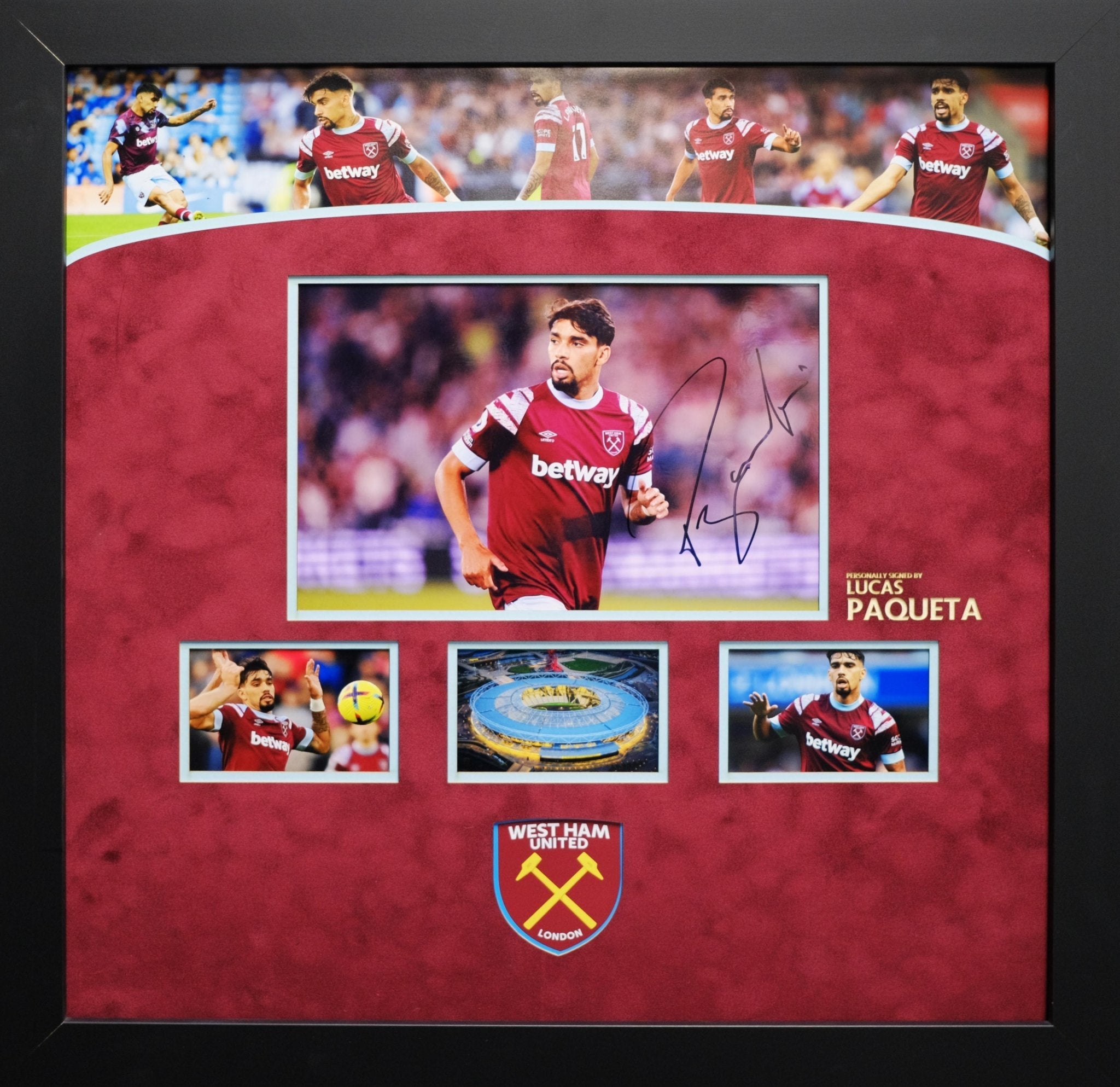Lucas Paqueta signed photo West Ham - Memorabilia Framers Shop